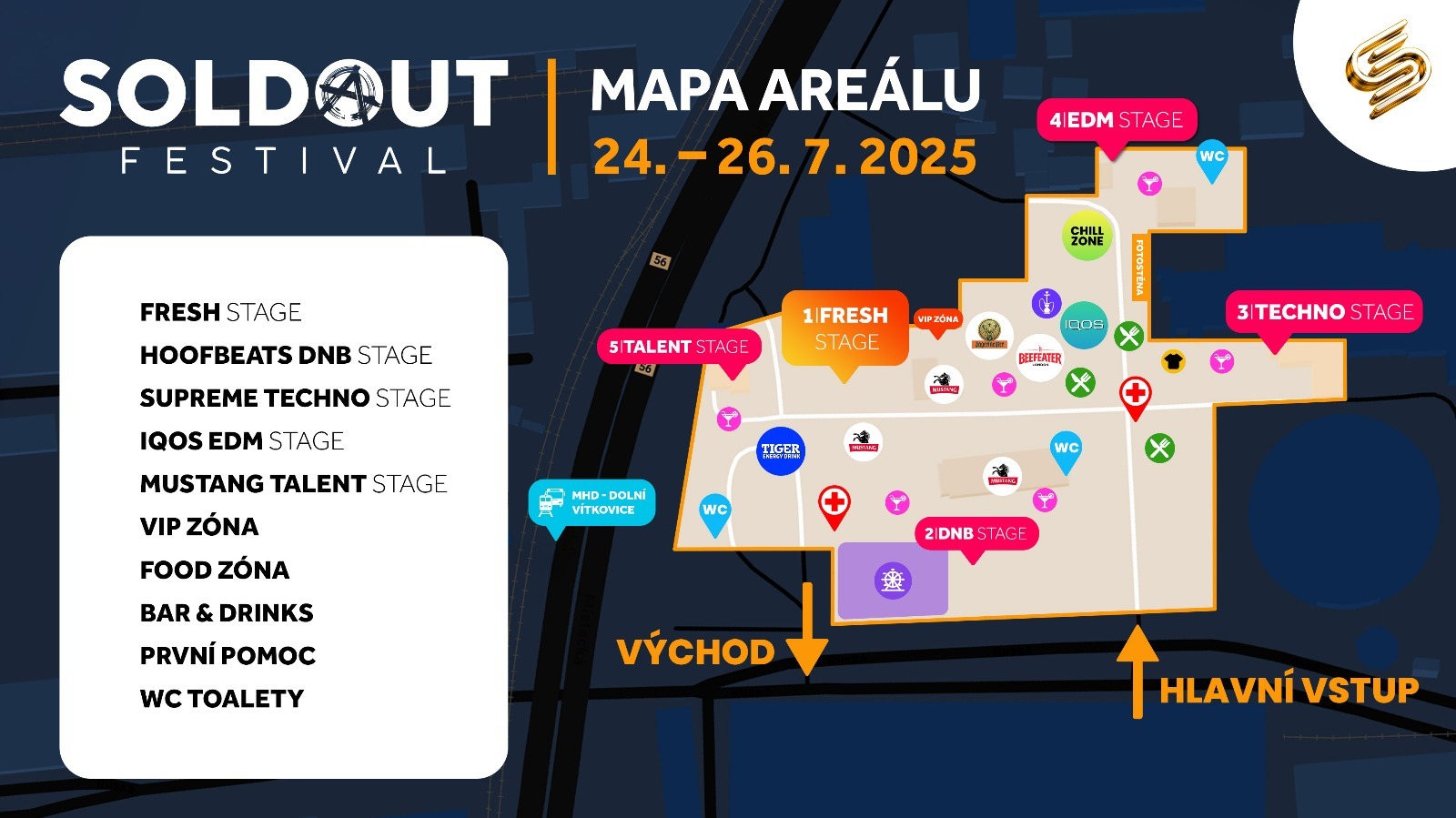 Festivalová Mapa Soldout Festivalu